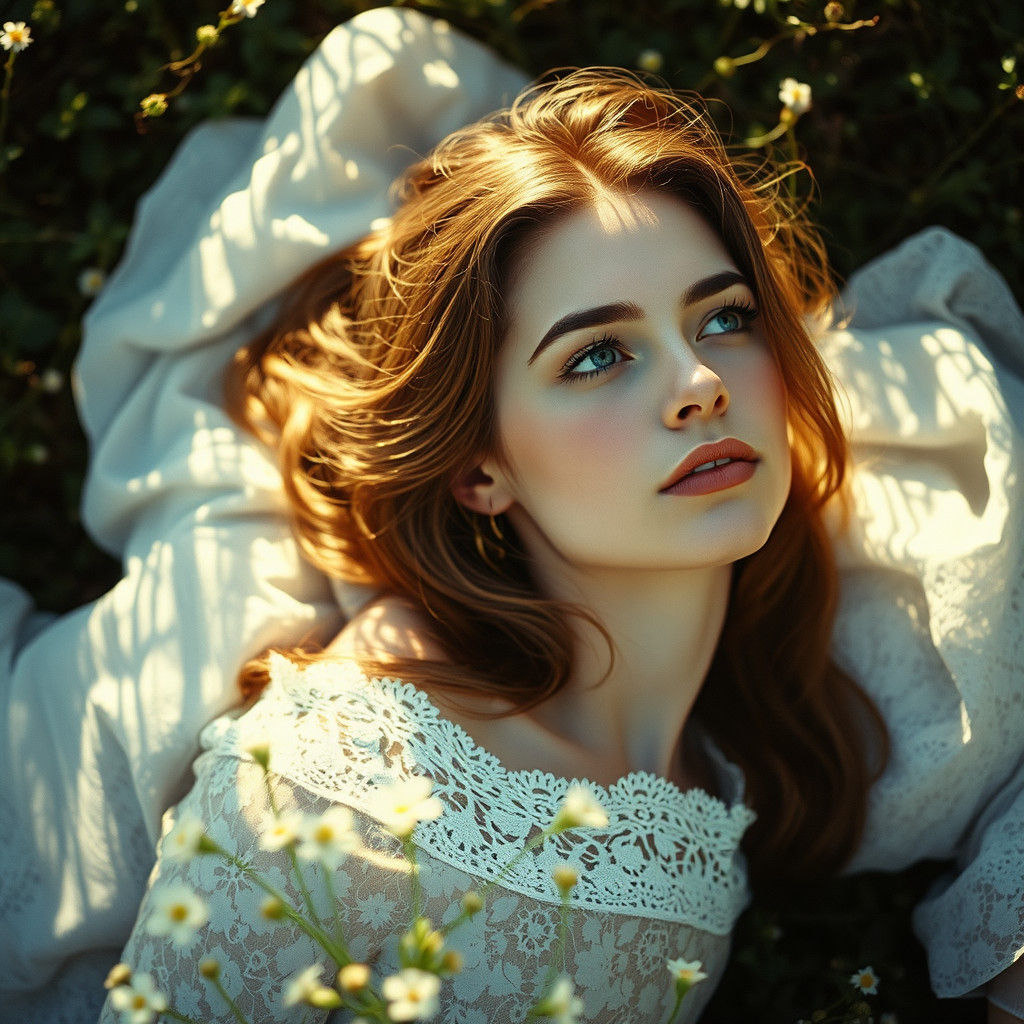Thoughtful Woman in Dappled Light