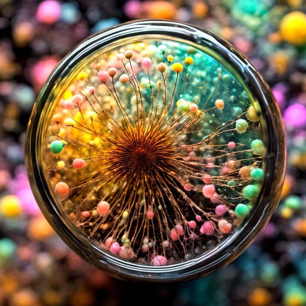 Surreal Jar Spills Fractal Fungal Growth