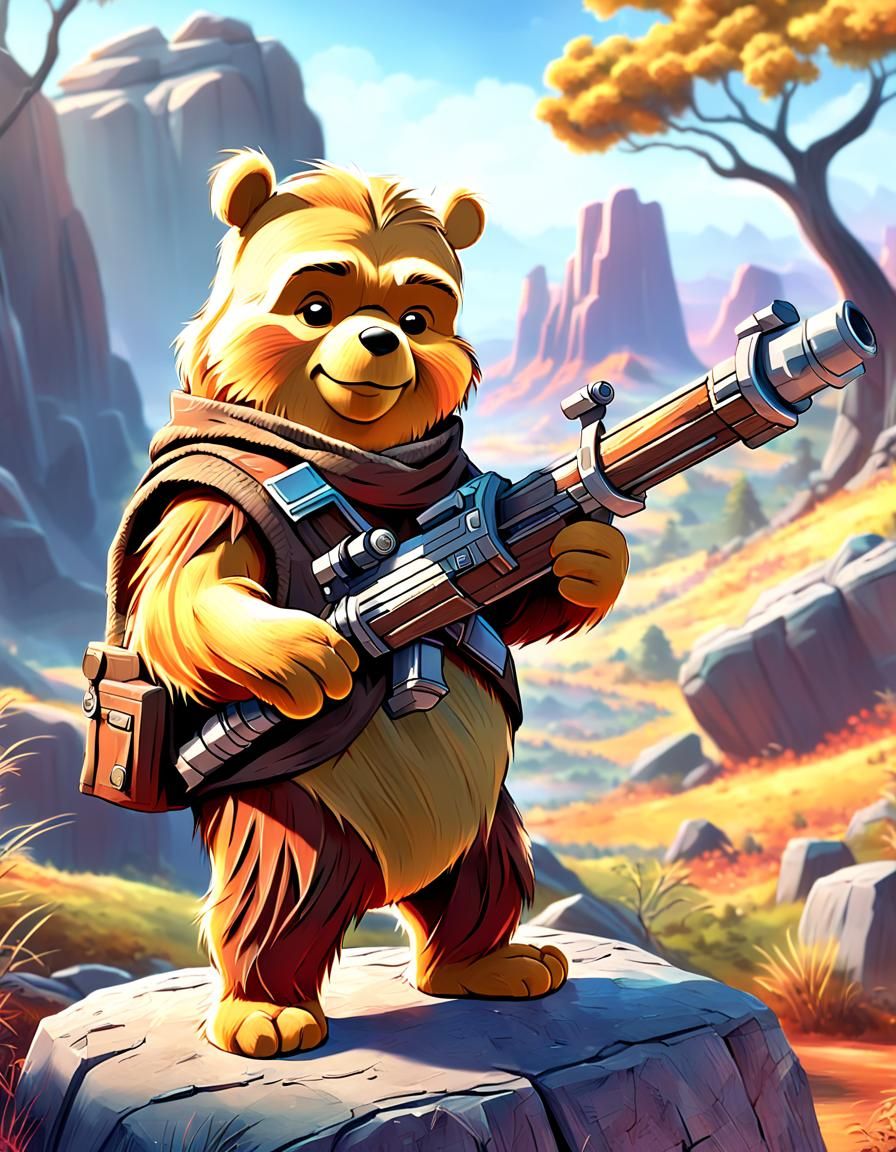 Winnie-the-pooh as Chewbacca