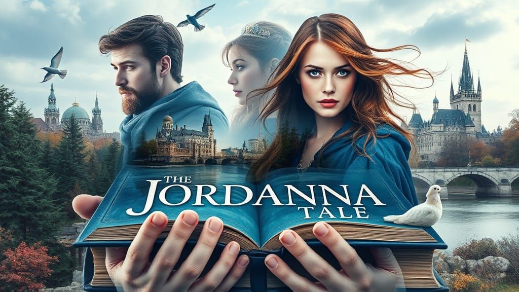 Fantasy Winter Fairy Tale Book With Double Exposure Faces