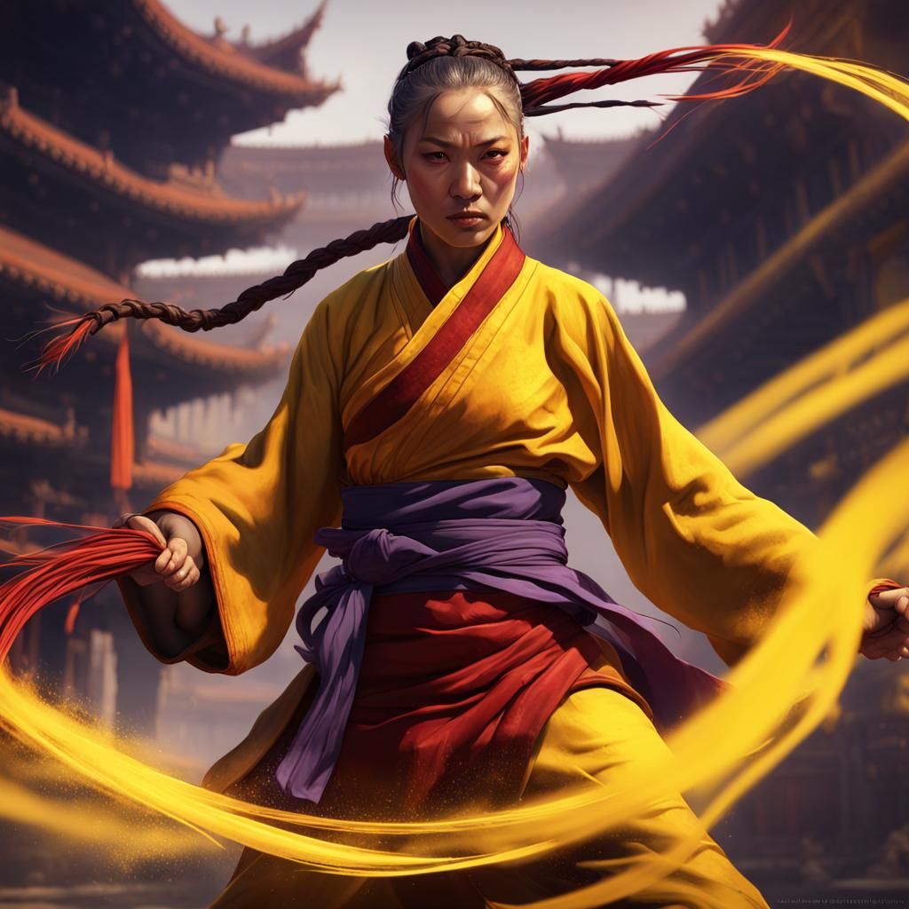 Martial Arts Monk in Dark Fantasy Concept Art