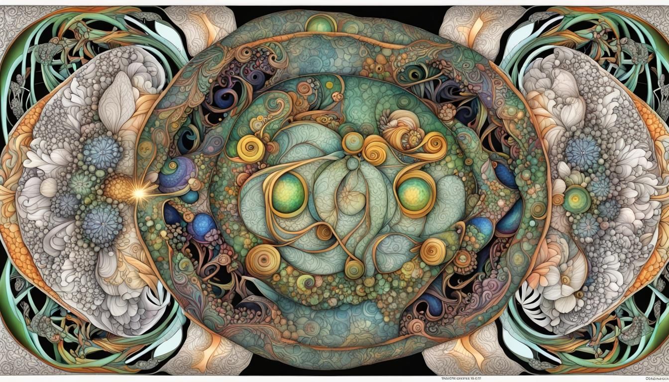 Quantum Zentangle: Fractal Flora with Skeletal Elements