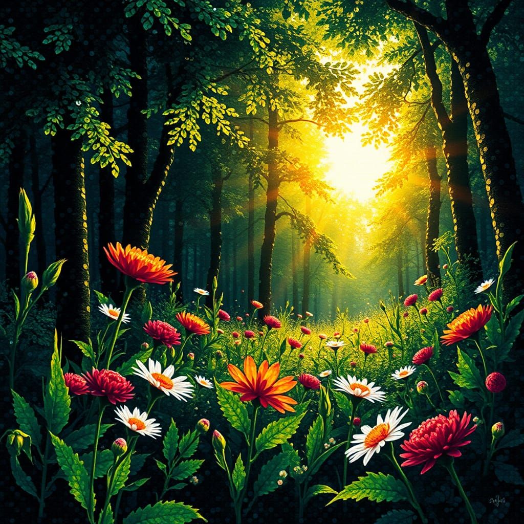 Stunning Sequin Garden in a Love Forest