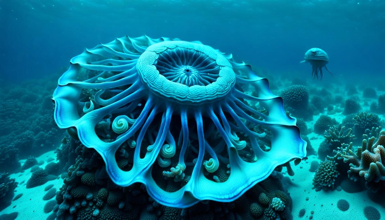 Jellyfish in Swirling Sea: Photographic 4K Close-Up