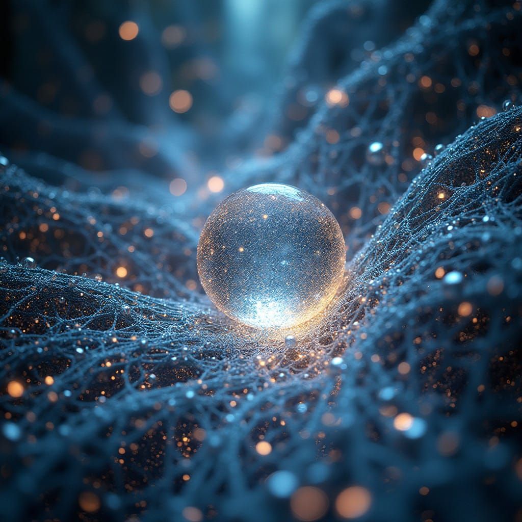 Surreal Cosmic Tapestry with Fibonacci Harmony