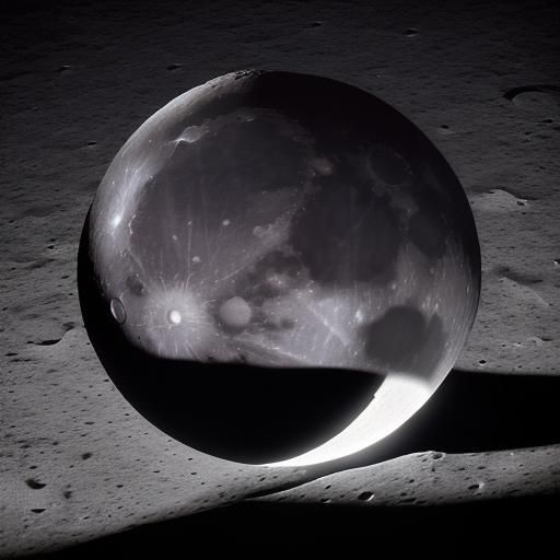 Ethereal Twilight: Moon and Shadowed Planet