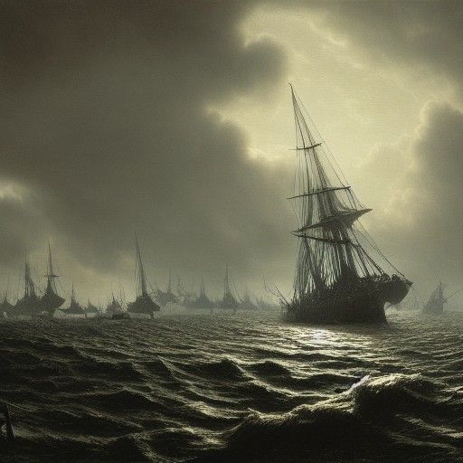 Spongebob in Dunkirk Battle: Doré Horror Style