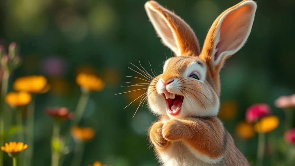Laughing Bunny Rabbit Cartoon