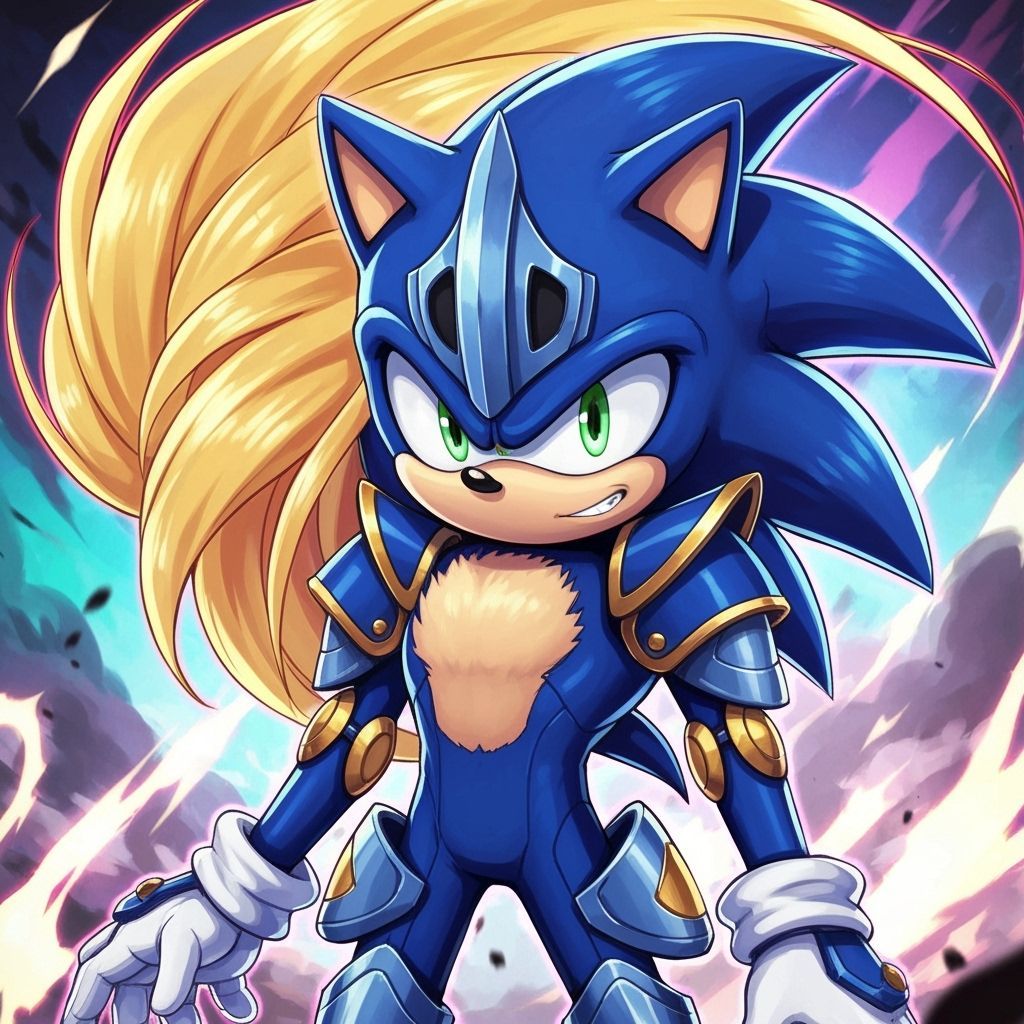 Super Sonic as Armored Knight of Wind
