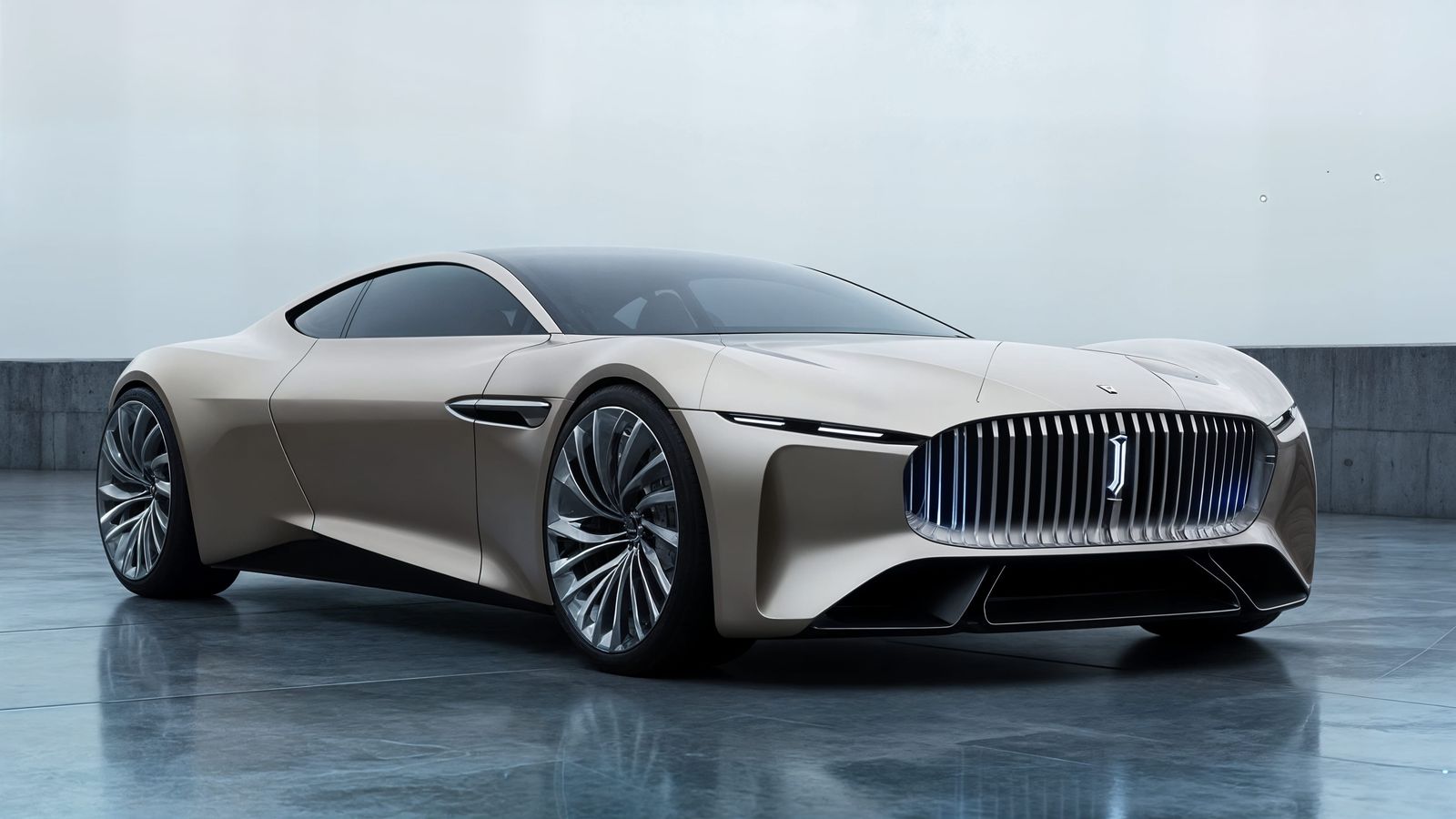 Futuristic Luxury Concept Car in Misty Haze