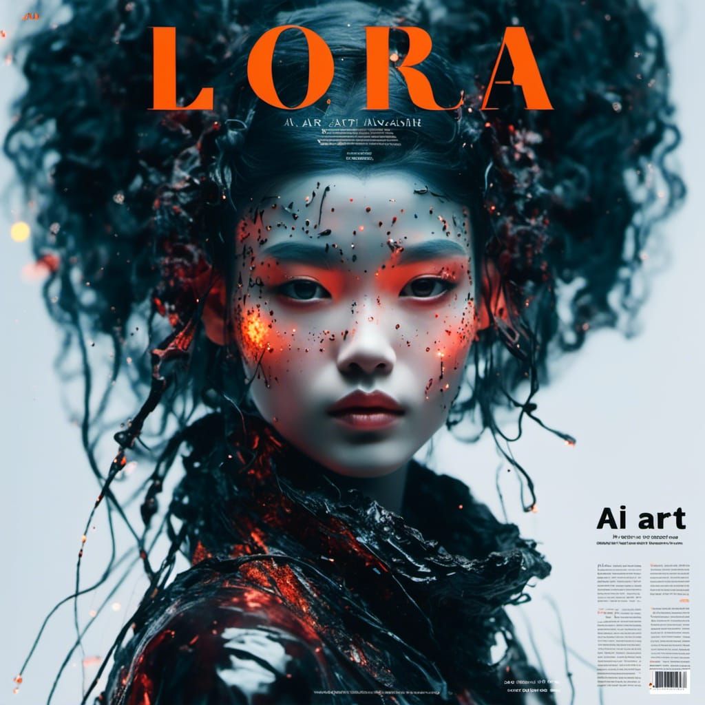 AI Art Magazine Cover in Cyberpunk Style