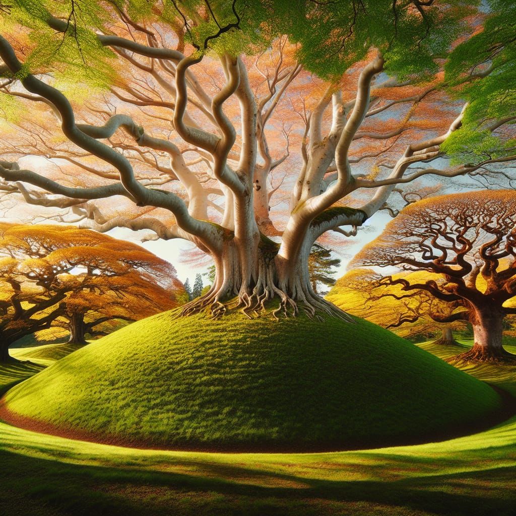 Enchanted Mound with Golden Trees