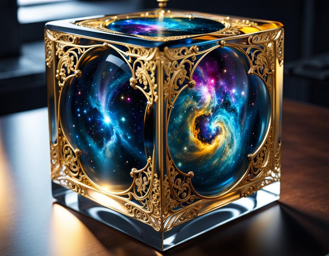 Cosmos in a glass cube