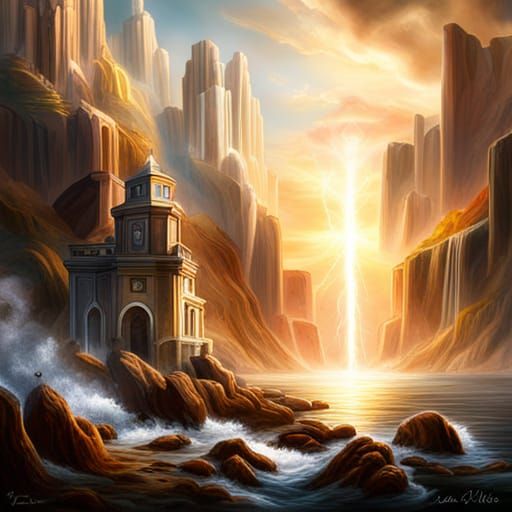 Fantastical Scene of Healing in Detailed Matte Painting