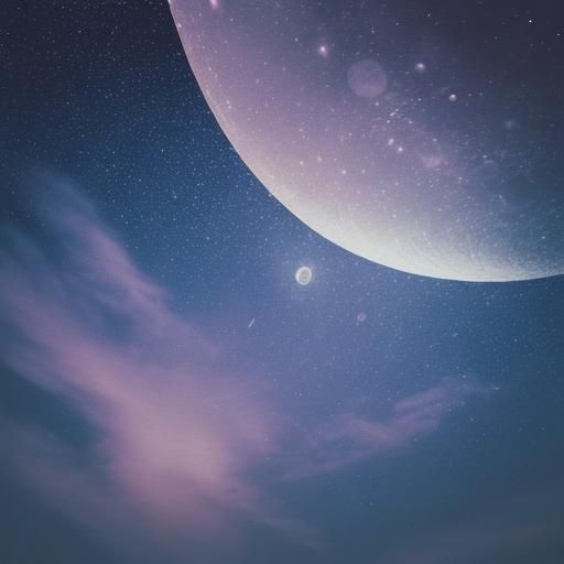 Pastel Stars Gleam in Moonlit Sky