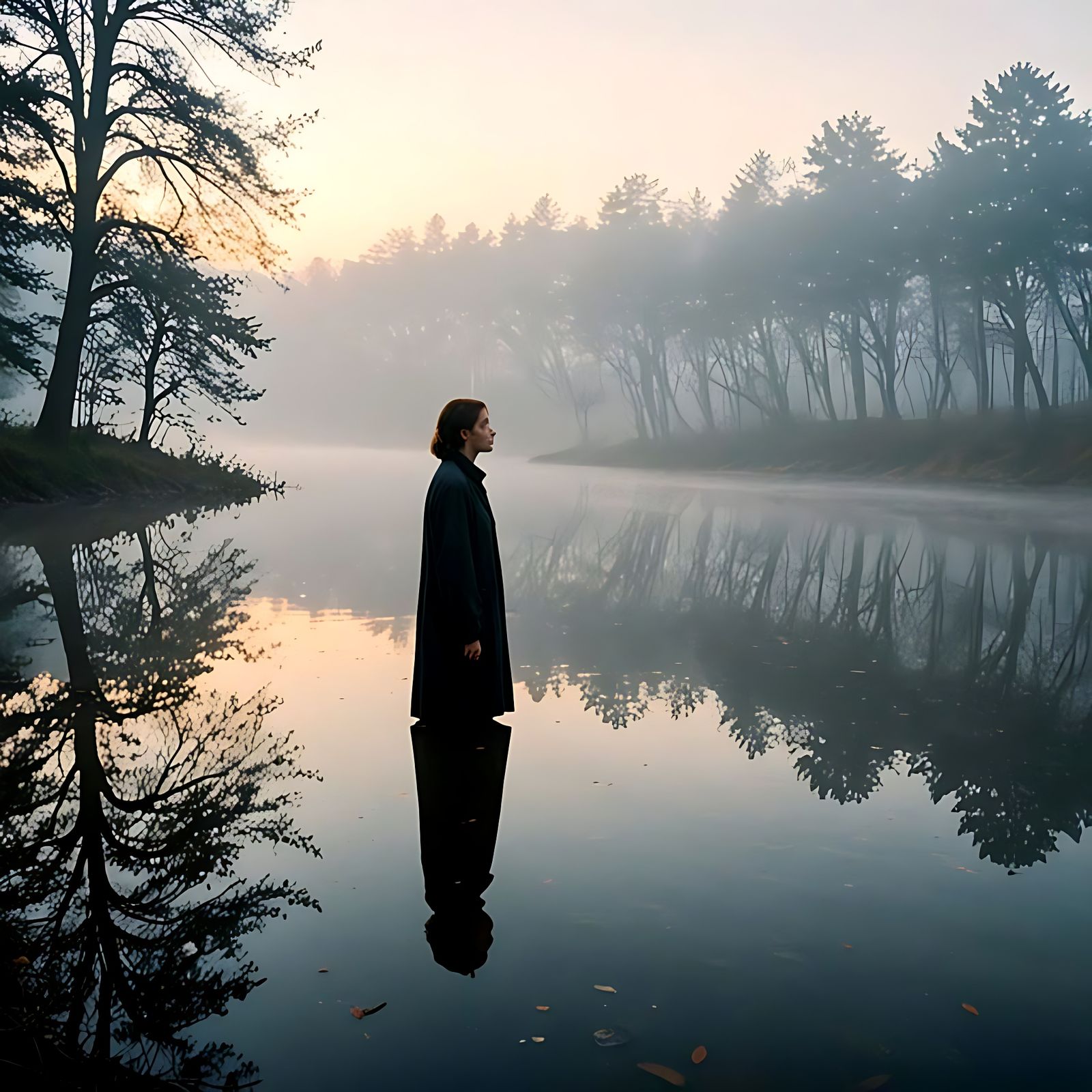 Intimate Ethereal Moment of Self-Discovery