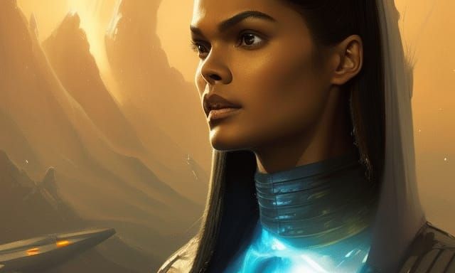 Daniela Braga Star Trek Portrait in Artstation Style