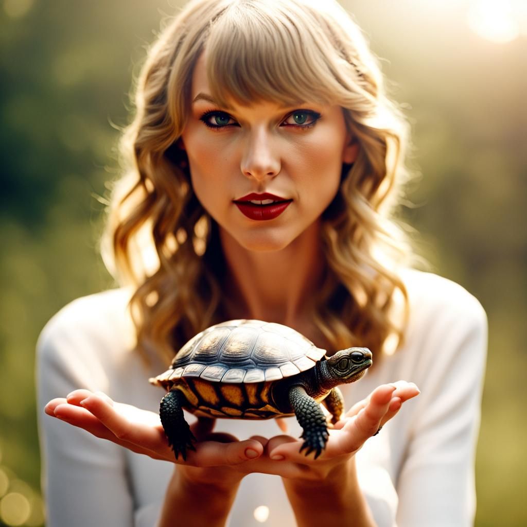 Taylor Swift with Turtle in Divine Sunshine