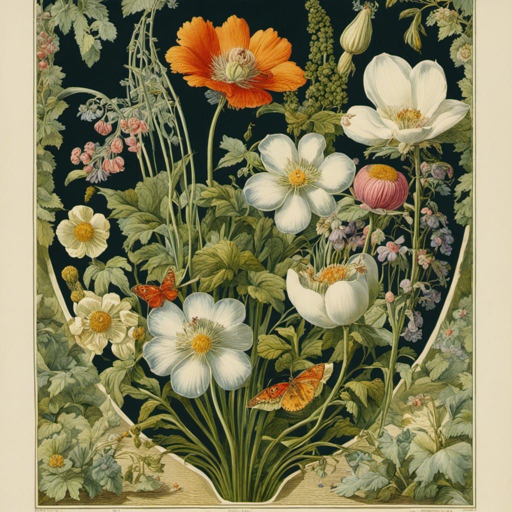 Botanical Fairies: A Victorian Fantasy Illustration