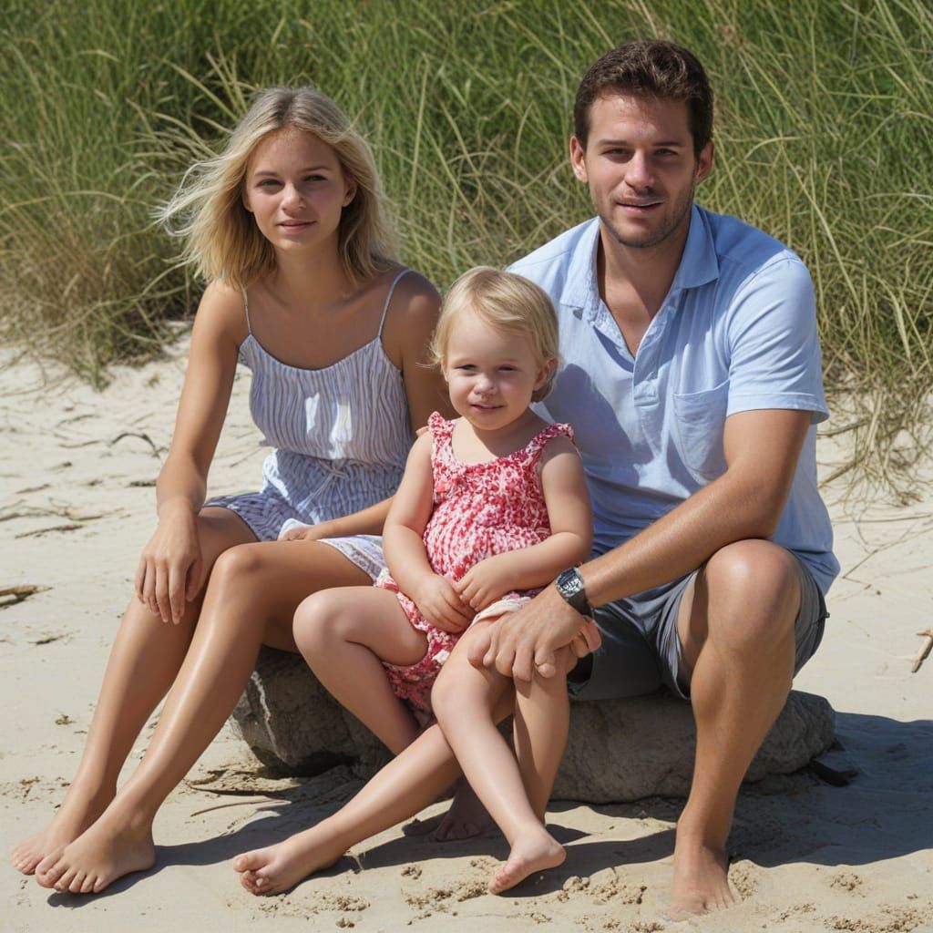 Happy Family Day at the Beach