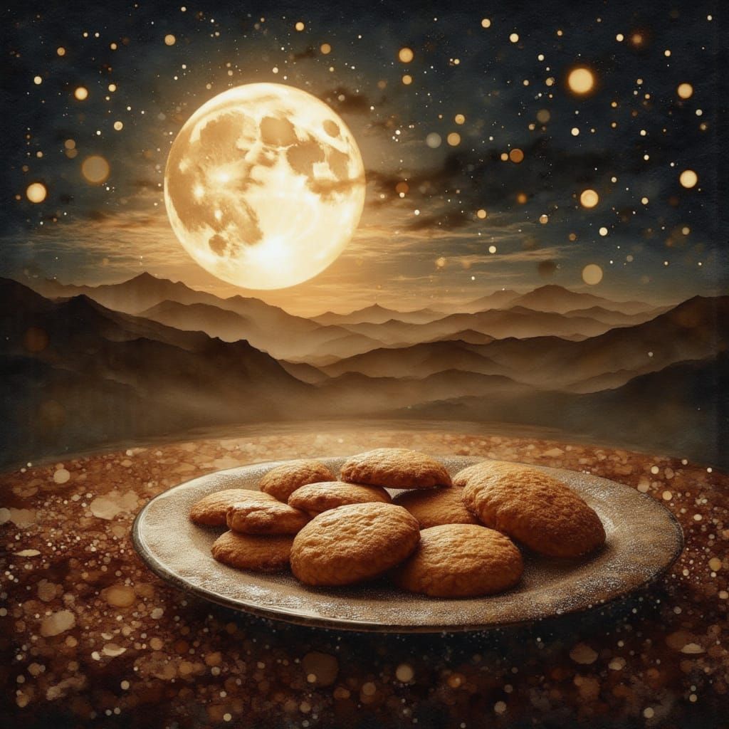 Cookies Illuminated by Mesmerizing Full Moon Light