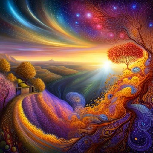 Radiant Phoenix Gathering in Ethereal Blossom Garden