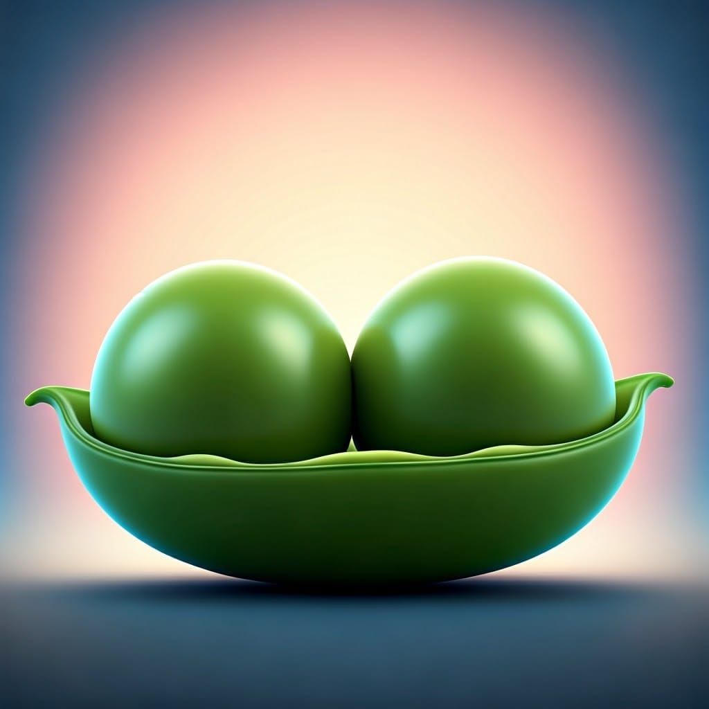 Two Peas in a Pod: Pixar-Inspired 3D Art