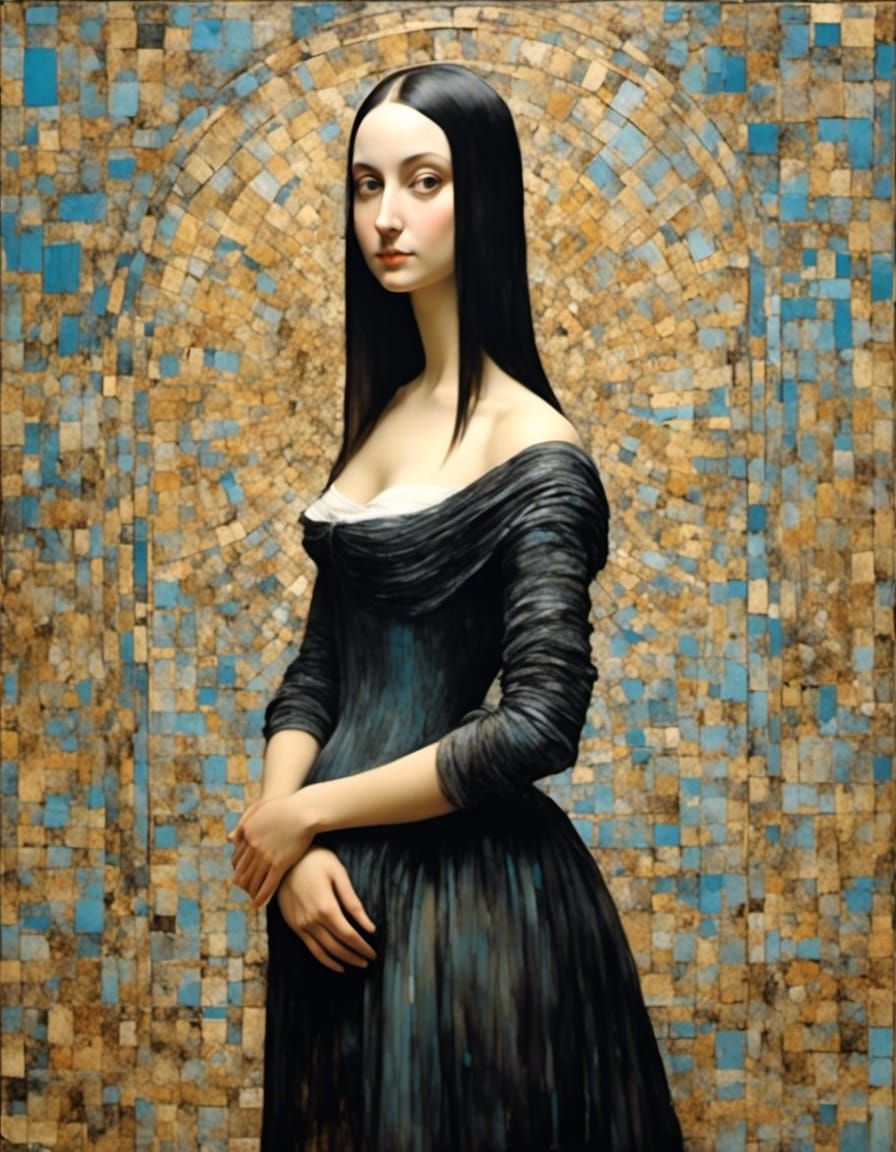 Modern Digital Mona Lisa Portrait