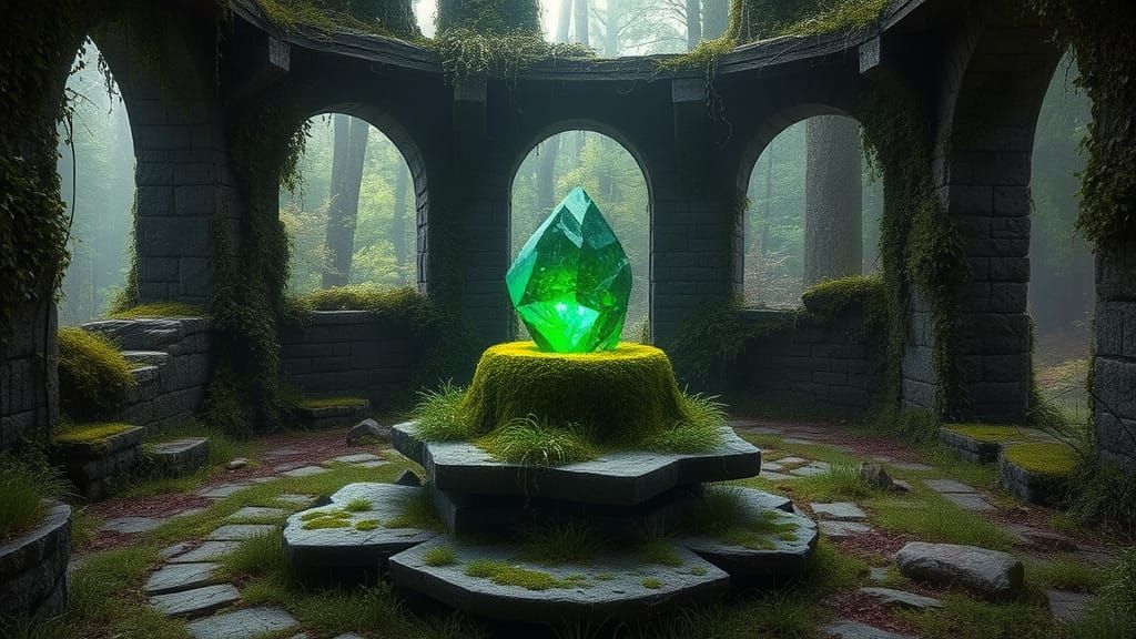 Ancient Druid's Sanctuary in Enchanted Forest