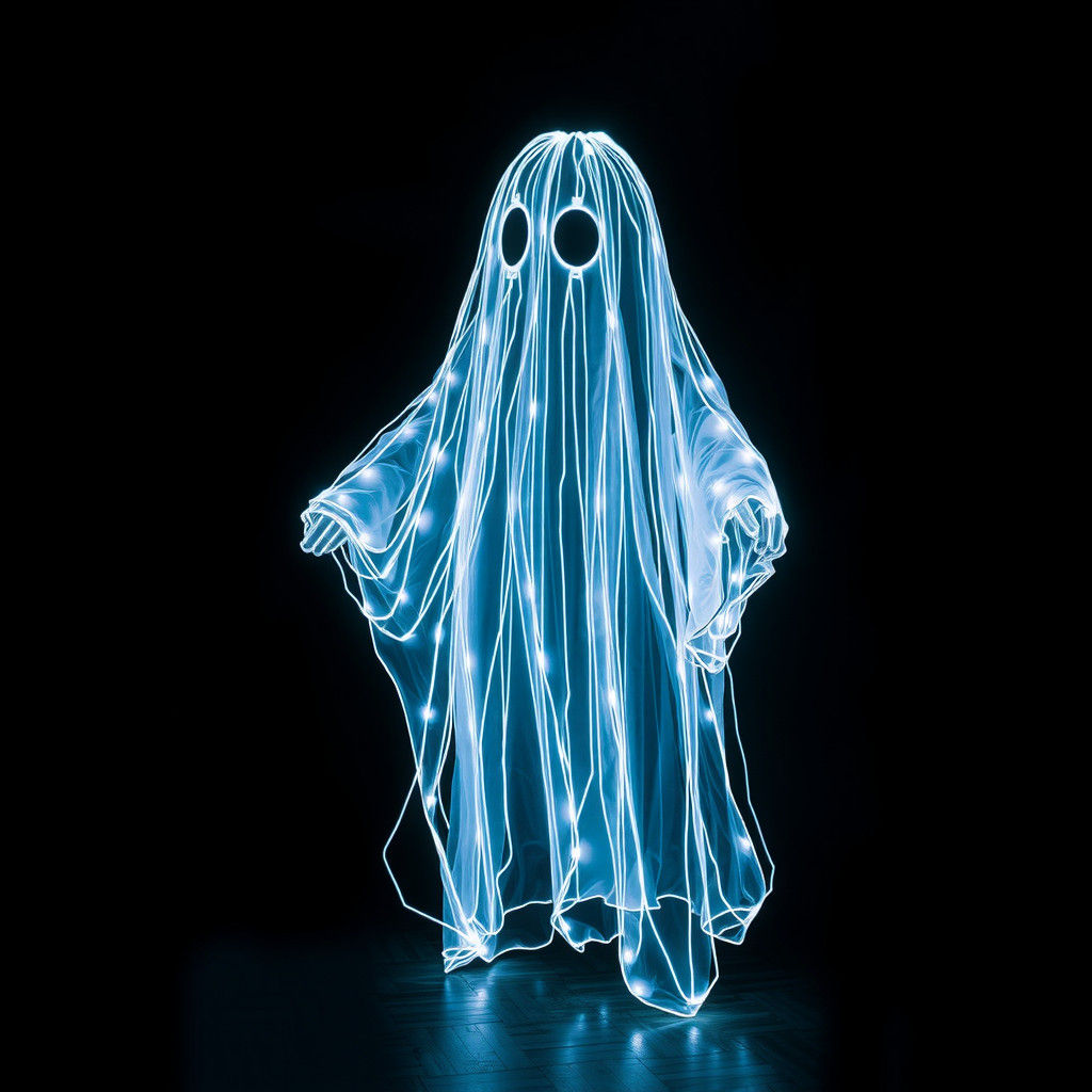Ethereal Ghost Made of Lights