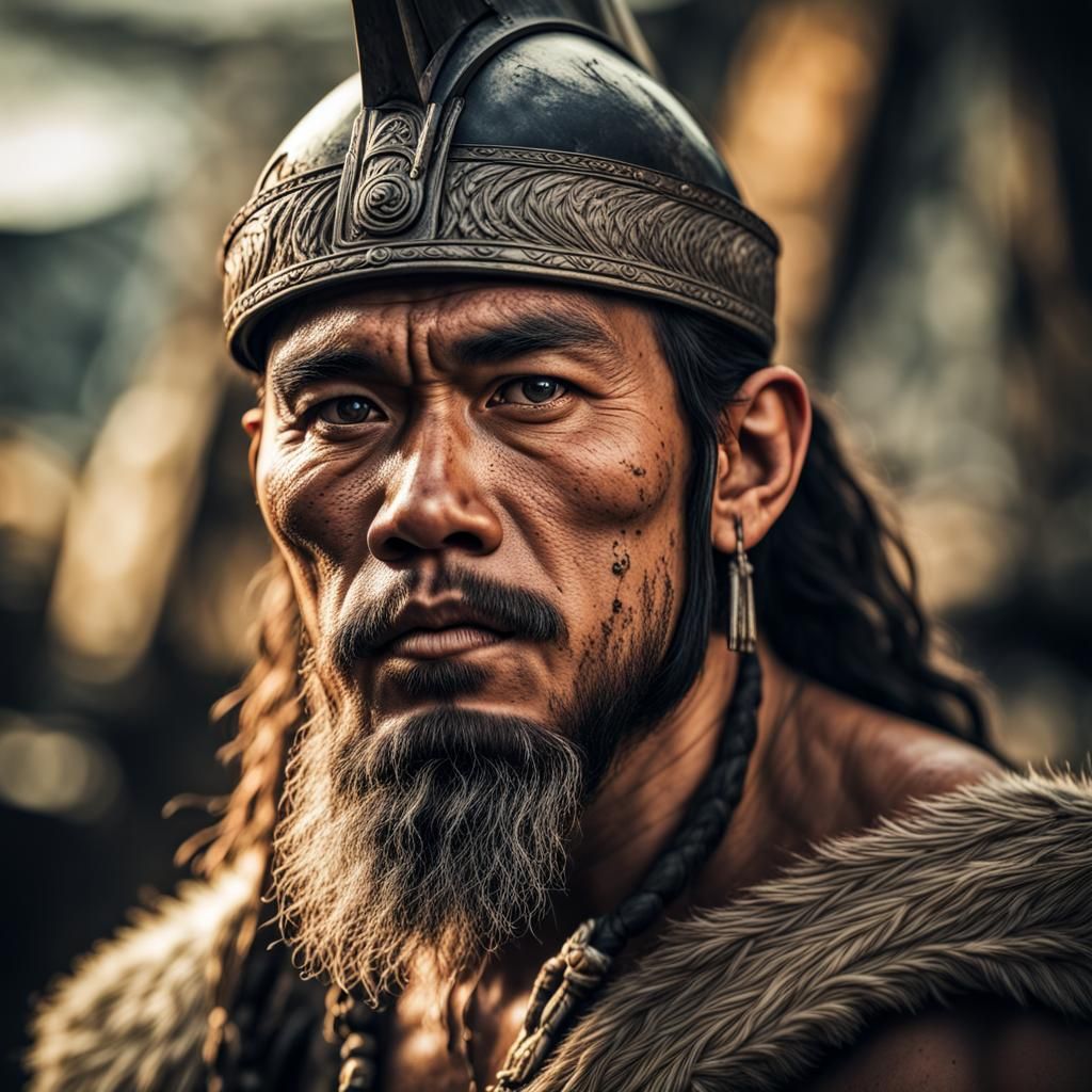 Hyperrealistic Portrait of a Filipino Viking