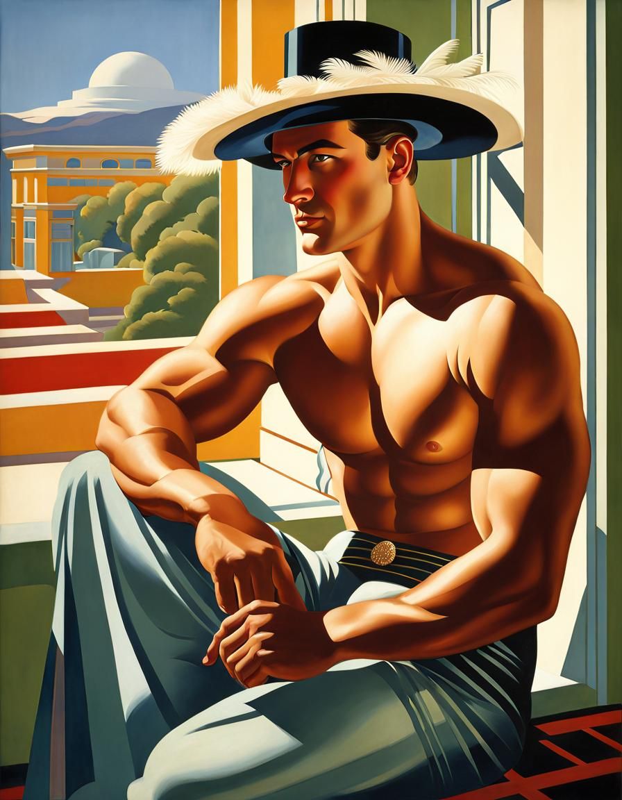Glamorous Art Deco Portrait of a Man