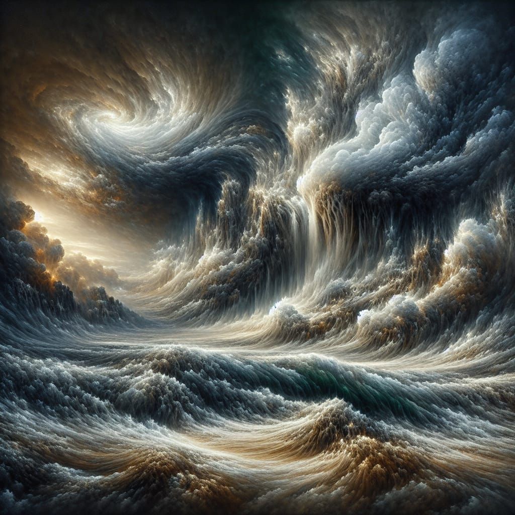 Eternal Sea Vortex in Atmospheric Digital Art