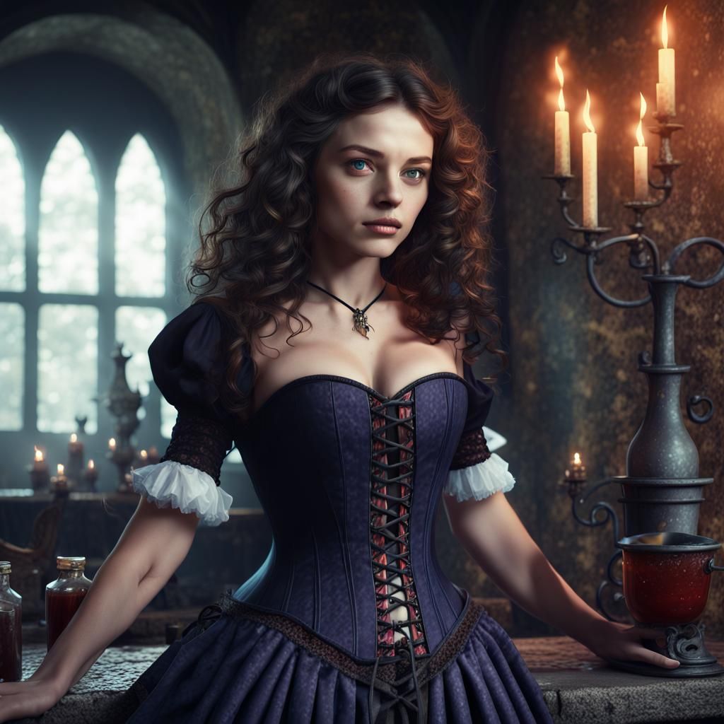 Medieval Witch in Castle Lair Concept Art