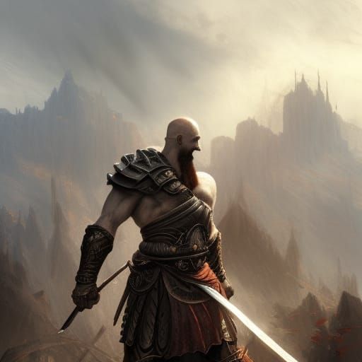 Kratos as Knight: Dark Fantasy Concept Art