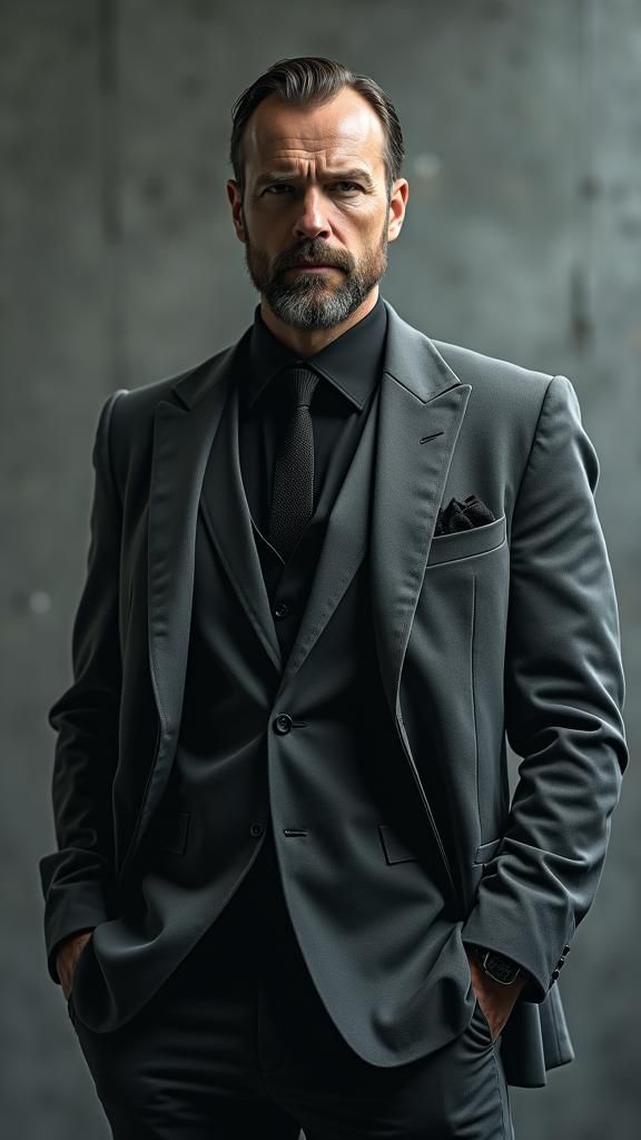 Detailed Portrait in Cyberpunk Film Noir Style