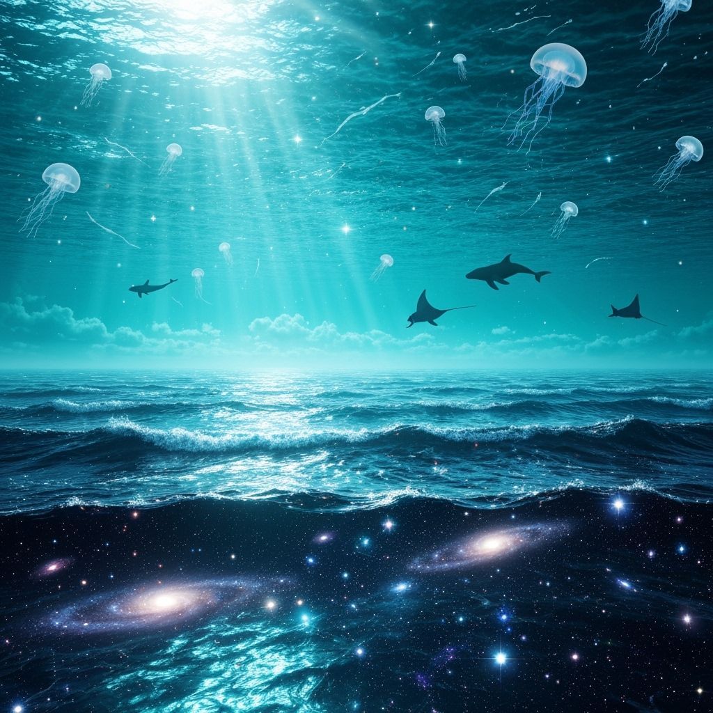 Ocean and Sky Merge in Surreal Dreamscape