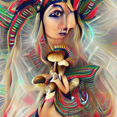 Psychedelic Mexican Goddess Digital Art