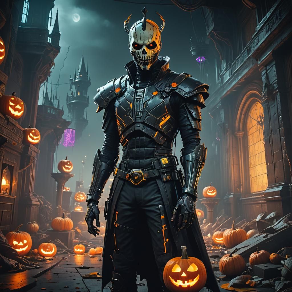 Cyberpunk Halloween: Prince, Princess, and Pumpkin King