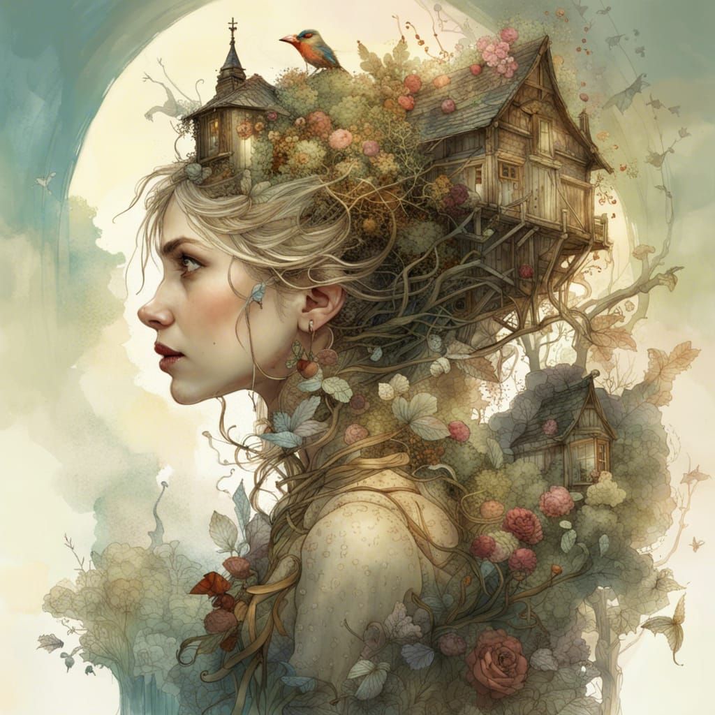 Fairytale Portrait: Spreading Whispers in Fantasycore Style