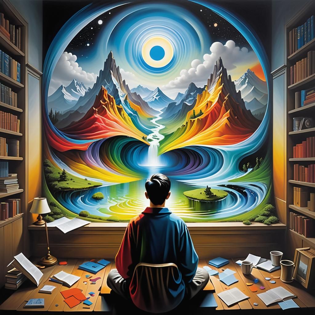 Surreal Interrelated Worlds with Flowing Plots