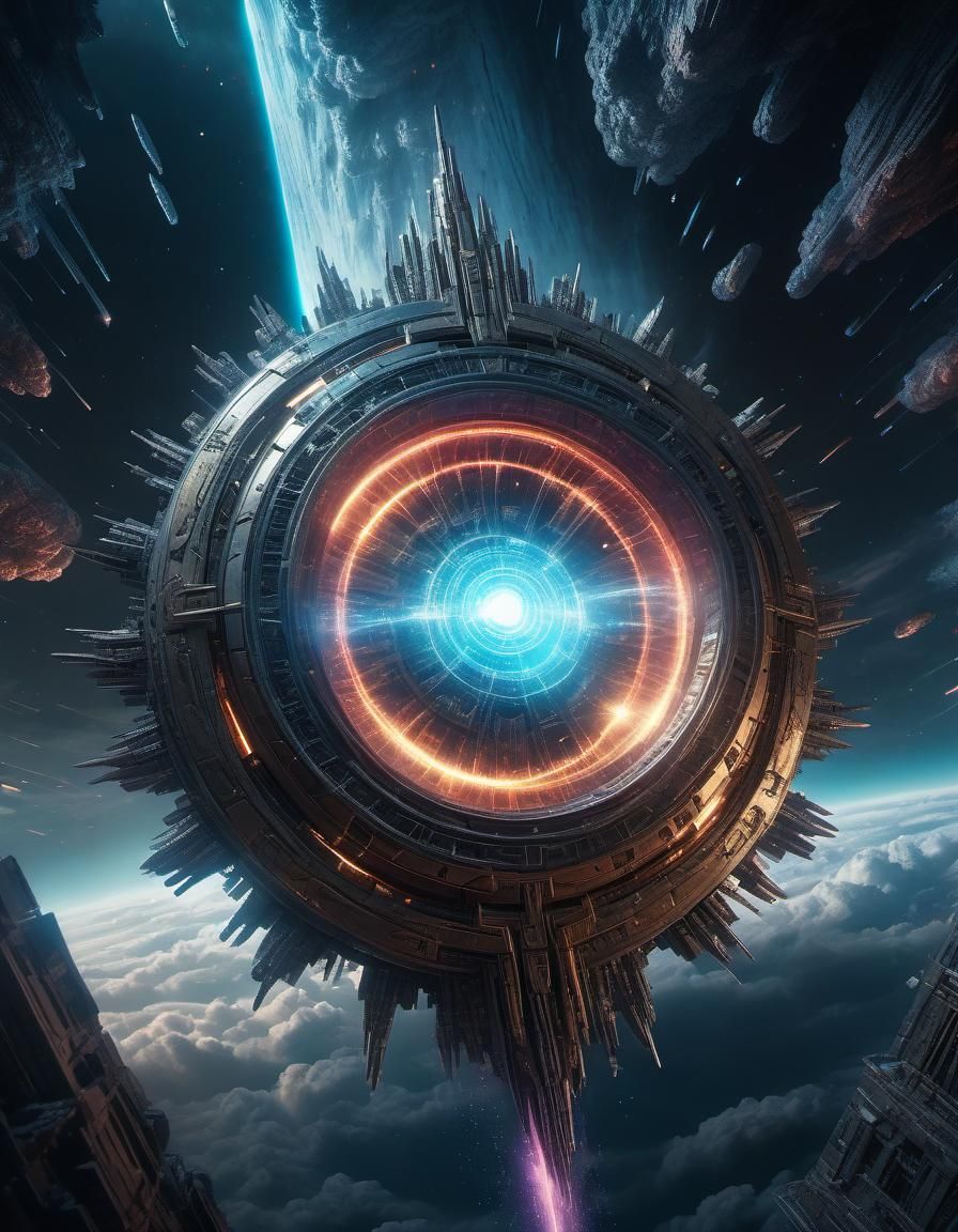 Cosmic Power Core: Digital Matte Painting