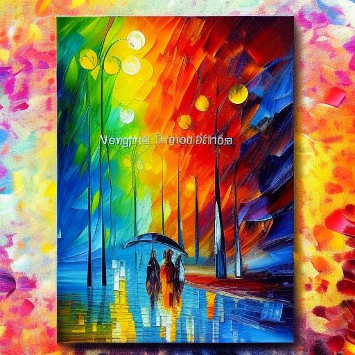 Expressionist Oil Painting of a Nuclear Explosion