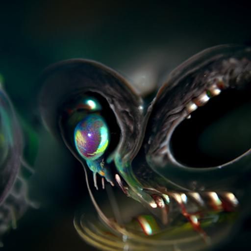 Terrifying Extraterrestrial Monster with Huge Eyes