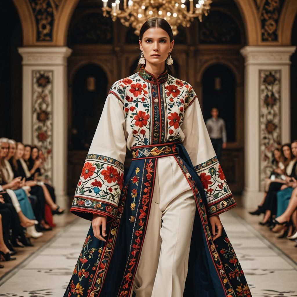 Slovenian Woman's Modern Take on Traditional Fashion