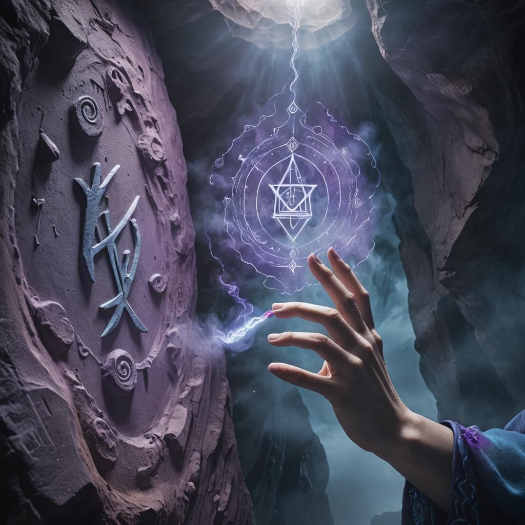 Sorceress Summons Rune in Misty Cave