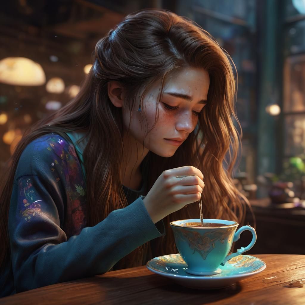 Teacup Goodbye: A Touching Hyperrealistic Farewell