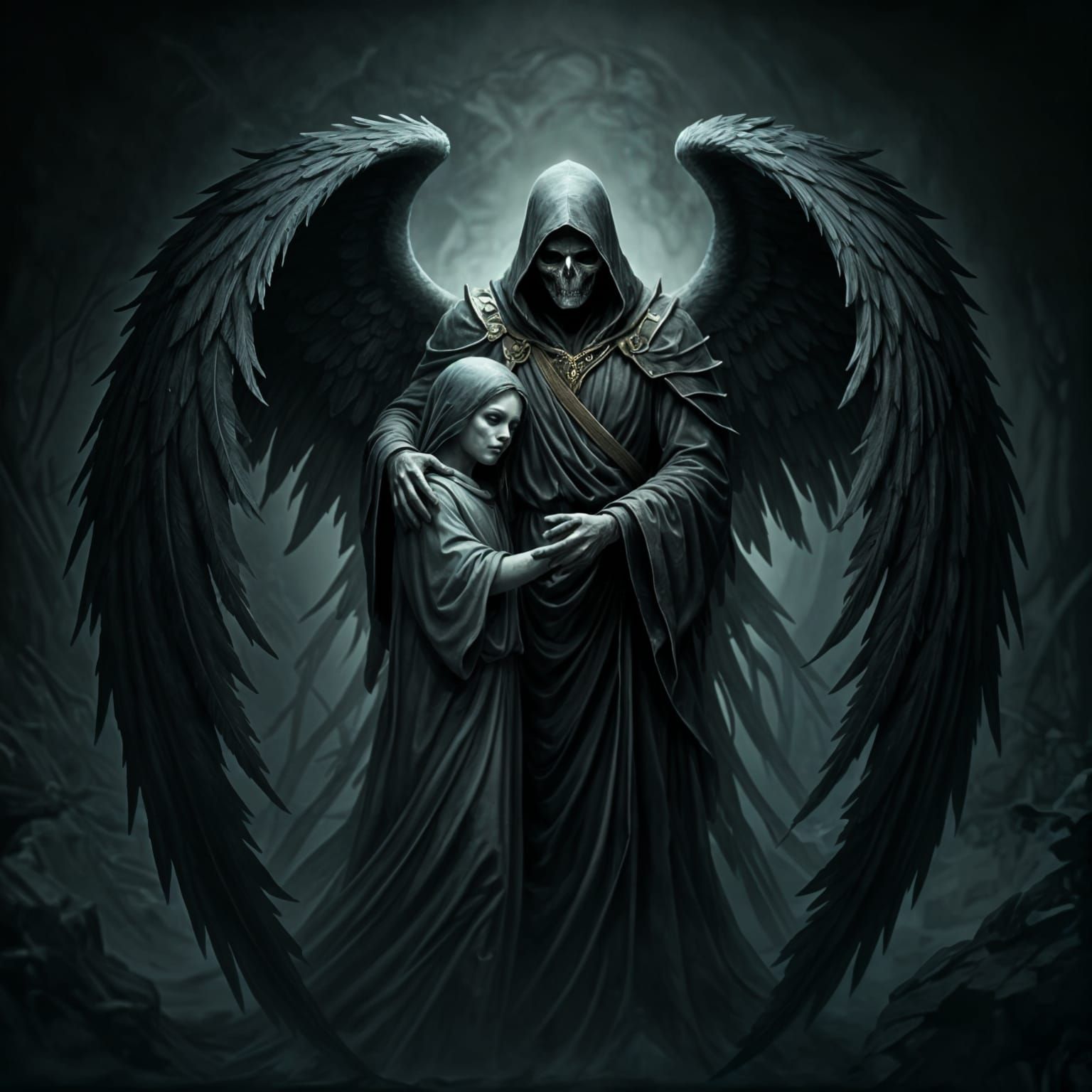 Grimdark Angel of Death Offers Comfort in Shadows