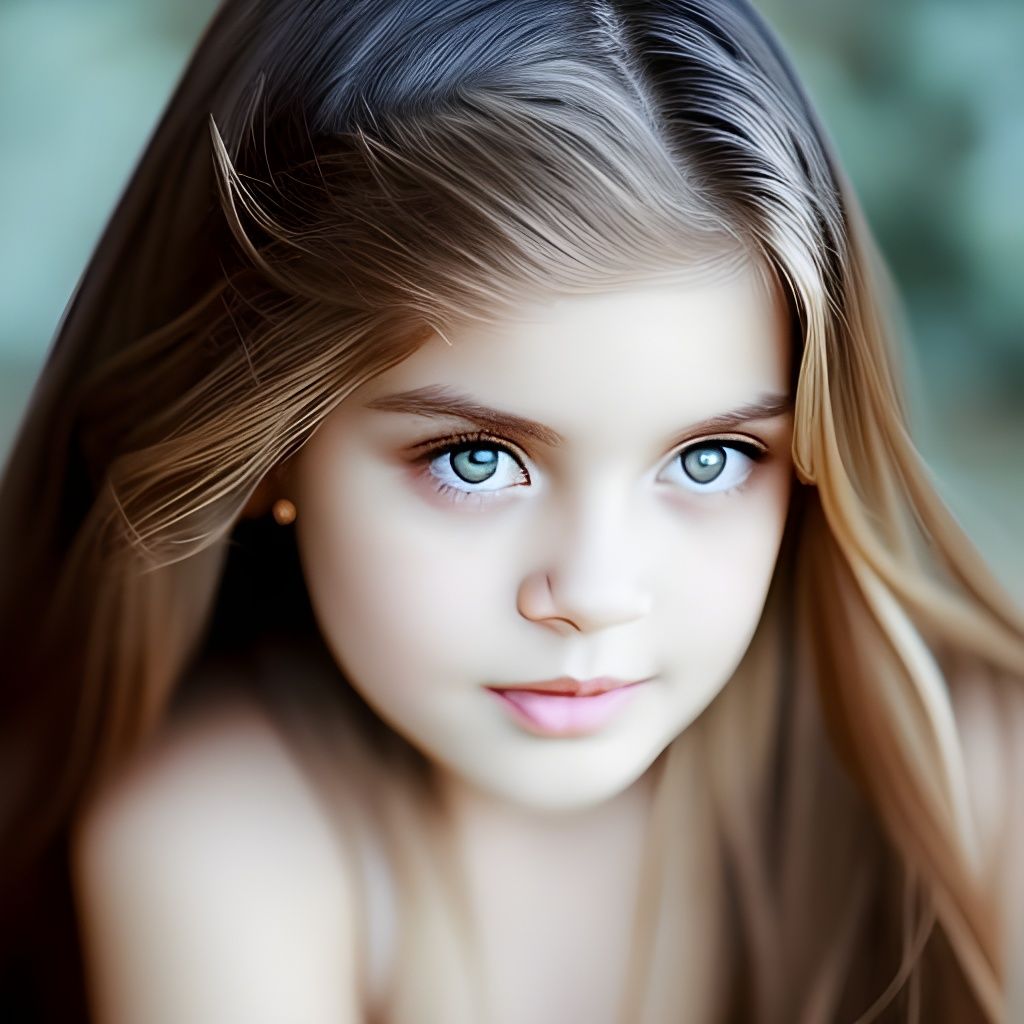 Hyperrealistic Image of a Cute Girl in High Definition