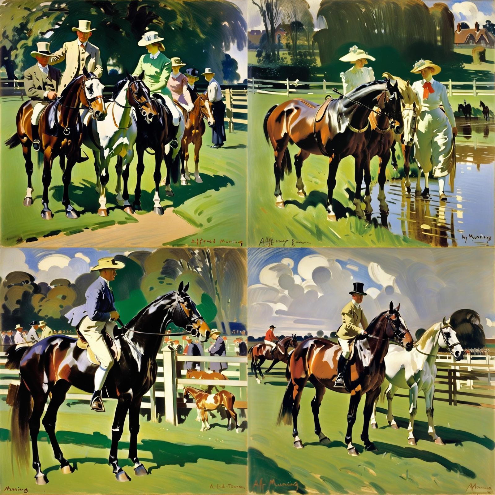 Equestrian Art in the Style of Alfred Munnings
